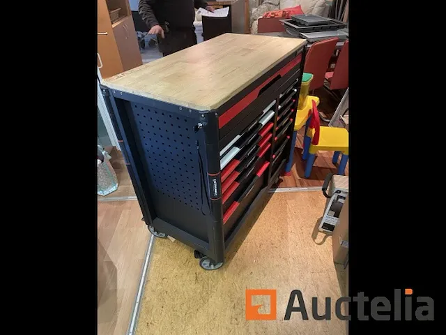 Gereedschapswagen 13 lades en de stahlwelt rs22 gereedschapsinhoud - afbeelding 1 van  3