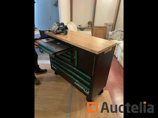 Gereedschapswagen 6 lades en de inhoud van het gereedschap jungwille jw48xxl - afbeelding 1 van  4