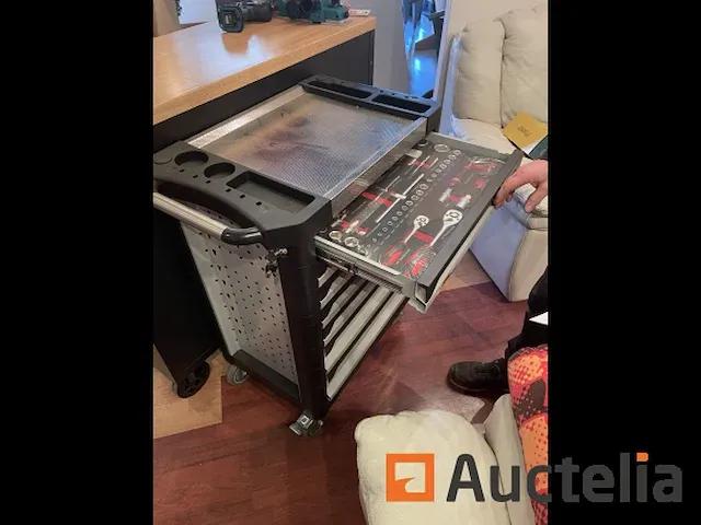 Gereedschapswagen 7 lades en de inhoud van het mammoetstahl-gereedschap - afbeelding 1 van  3