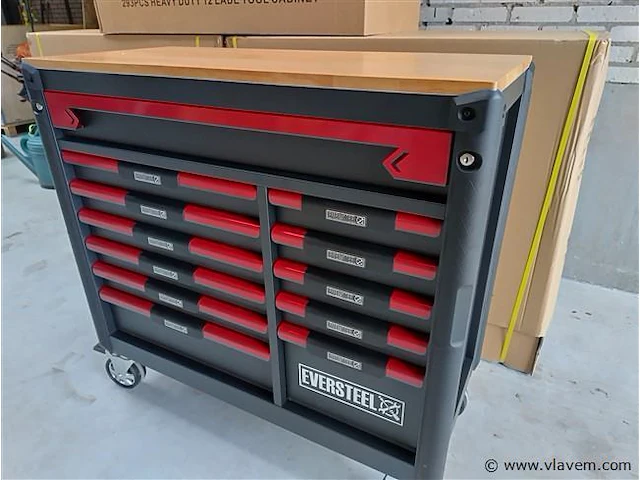 Gereedschapswagen gevuld eversteel heavy duty 12/11 - afbeelding 10 van  17