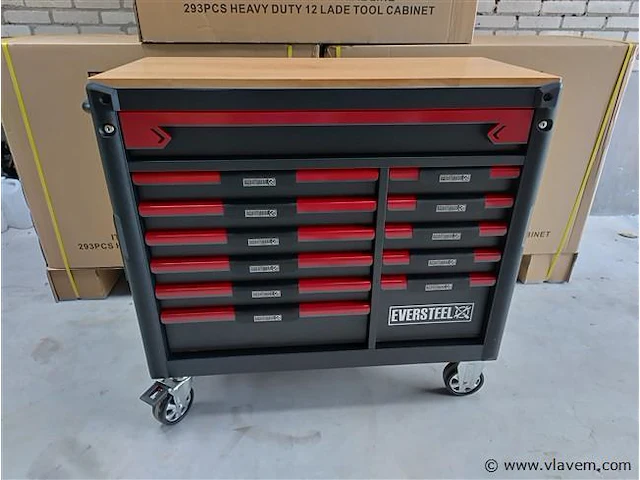 Gereedschapswagen gevuld eversteel heavy duty 12/11 - afbeelding 2 van  17