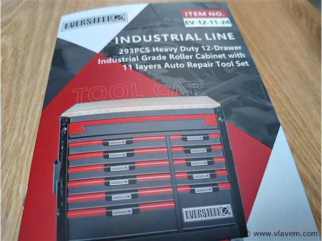 Gereedschapswagen gevuld eversteel heavy duty 12/11 - afbeelding 8 van  17