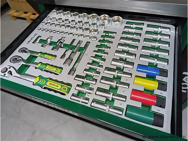 Gereedschapswagen ultra toolz "green"7/7 +1 - afbeelding 5 van  18