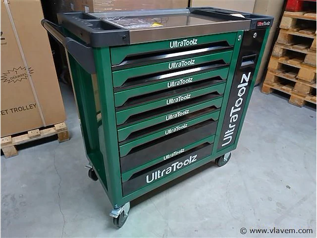 Gereedschapswagen ultra toolz "green"7/7 +1 - afbeelding 1 van  18