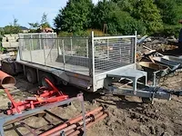 Geremde aanhangwagen dubbel as ifor williams type 2hb gx125hd 3500kg