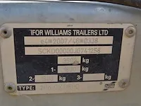 Geremde aanhangwagen dubbel as ifor williams type 2hb gx125hd 3500kg - afbeelding 15 van  16