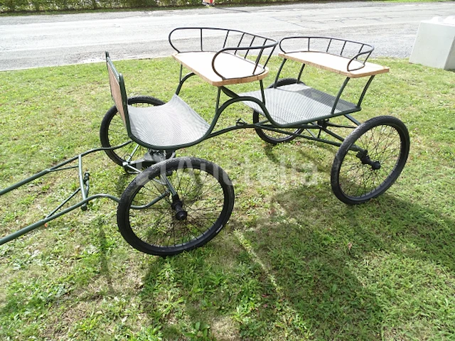 Gerestaureerde paardenkoets (metallic, gepoedercoat) - afbeelding 12 van  21
