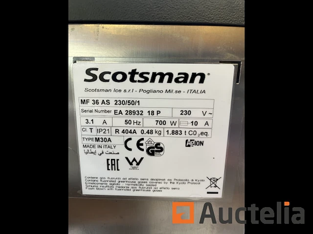 Geschaalde ijsmachine op tafel roestvrij staal scotsman mf36 - afbeelding 3 van  5