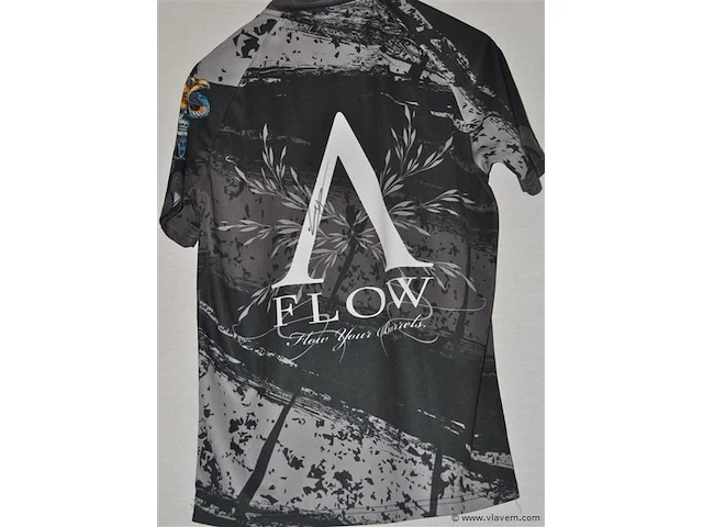 Gesigneerd darts shirt + flights, carlo van peer - afbeelding 2 van  5