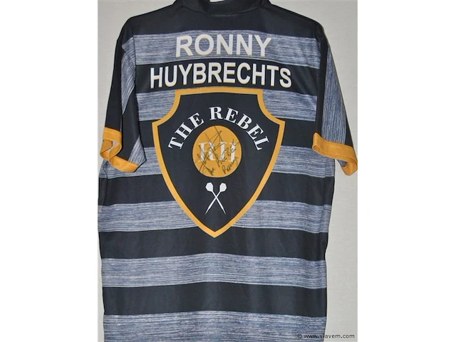 Gesigneerd darts shirt ronny huybrechts - afbeelding 2 van  3