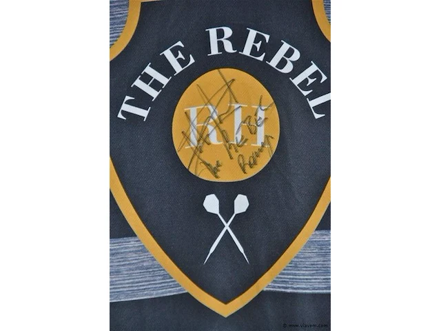 Gesigneerd darts shirt ronny huybrechts - afbeelding 3 van  3