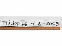 Gesigneerd (philippine) - origineel, groot - afbeelding 3 van  4