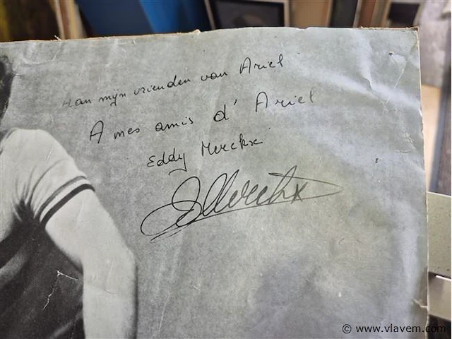 Gesigneerde affiche eddy merckx - afbeelding 2 van  3