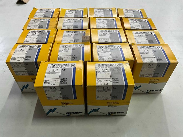 Gesipa 500 stuks blindklinknagel 3 x 5 (18x) - afbeelding 1 van  4