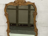 Geslepen spiegel met gesculpteerde kader - afbeelding 1 van  3