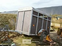 Gesloten beesten aanhangwagen enkel asser type 500 - afbeelding 1 van  1