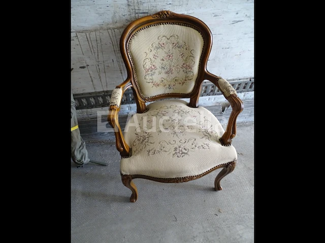 Gesneden houten voltaire stoel - afbeelding 1 van  5