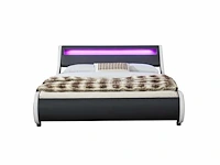 Gestoffeerd bed 140x200cm met led verlichting en lattenbodem - afbeelding 3 van  8