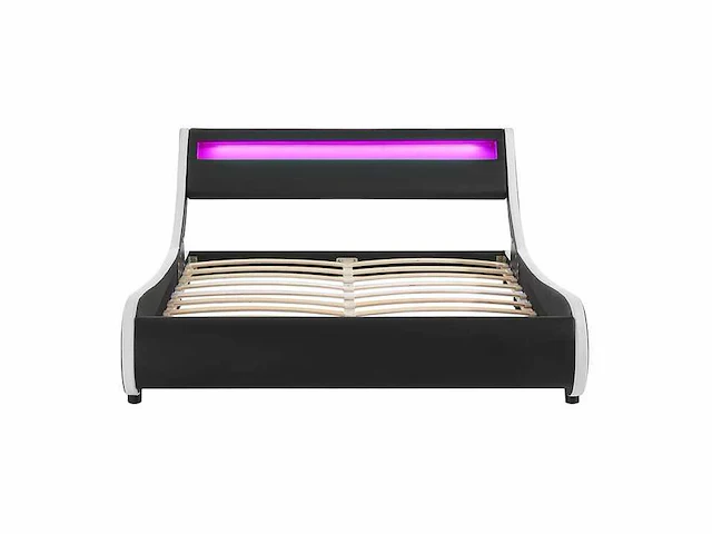 Gestoffeerd bed 140x200cm met led verlichting en lattenbodem - afbeelding 4 van  8
