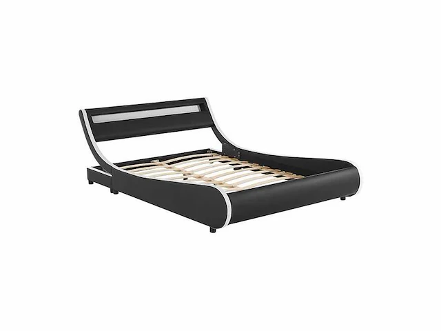Gestoffeerd bed 140x200cm met led verlichting en lattenbodem - afbeelding 5 van  8