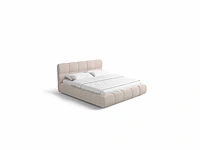 Gestoffeerd bed 160x200 - opbergruimte - beige stof - afbeelding 3 van  8