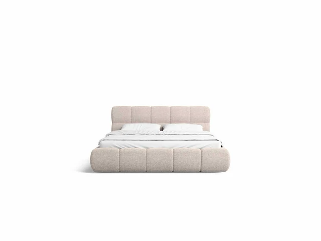 Gestoffeerd bed 160x200 - opbergruimte - beige stof - afbeelding 4 van  8