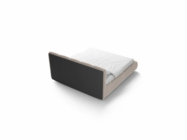 Gestoffeerd bed 160x200 - opbergruimte - beige stof - afbeelding 5 van  8
