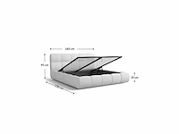 Gestoffeerd bed 160x200 - opbergruimte - beige stof - afbeelding 8 van  8