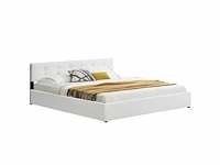 Gestoffeerd bed 180 x 200 met opbergbox - wit - afbeelding 5 van  12
