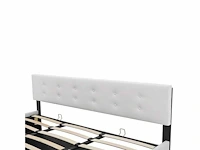 Gestoffeerd bed 180 x 200 met opbergbox - wit - afbeelding 10 van  12