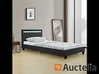 Gestoffeerd bed 90 x 200 cm met boxspring en led - afbeelding 4 van  4