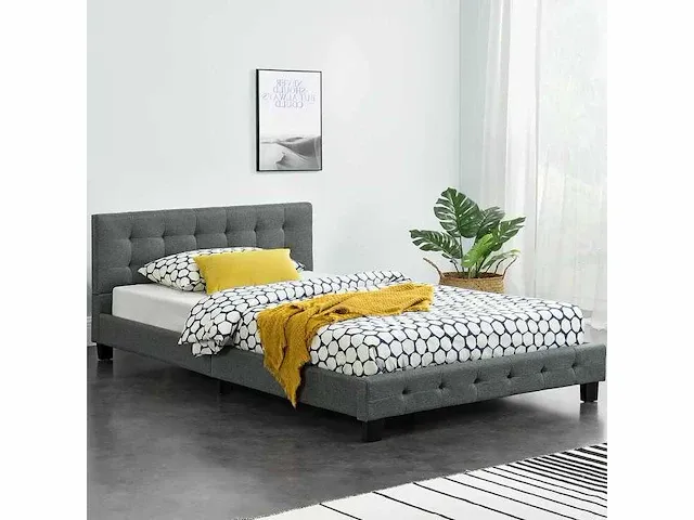 Gestoffeerd bed met lattenbodem 120x200cm - afbeelding 1 van  5