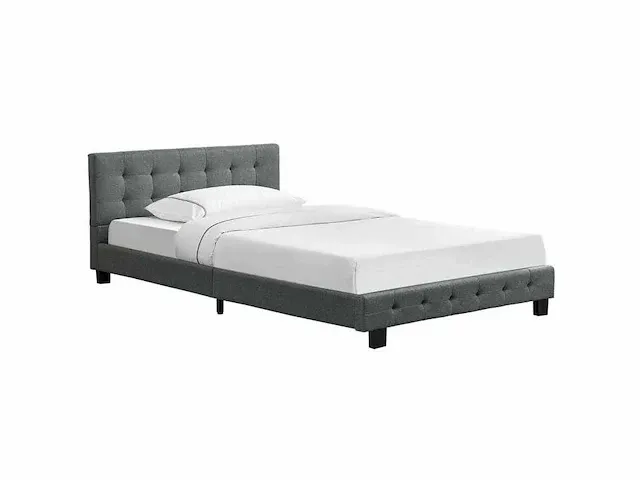 Gestoffeerd bed met lattenbodem 120x200cm - afbeelding 3 van  5