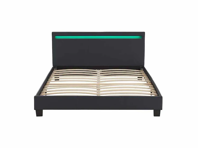 Gestoffeerd bed met led verlichting en bedbodem 140x200cm - afbeelding 3 van  4