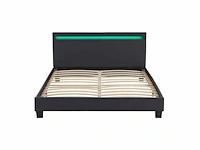 Gestoffeerd bed met led verlichting en bedbodem 140x200cm - afbeelding 3 van  4