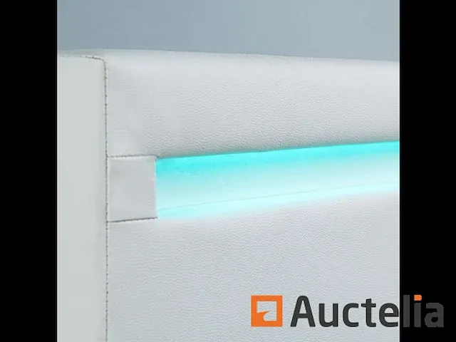 Gestoffeerd bed met led verlichting en boxspring 90 x 200 - afbeelding 1 van  5
