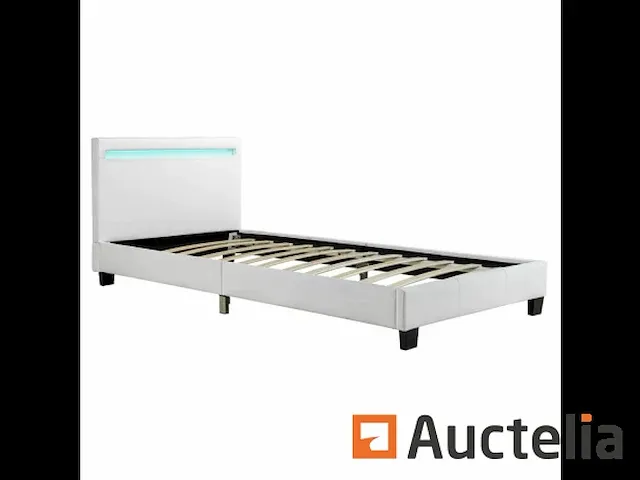 Gestoffeerd bed met led verlichting en boxspring 90 x 200 - afbeelding 5 van  5