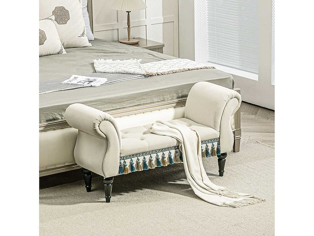 Gestoffeerde bank, bank, vintage design, tot 150 kg - afbeelding 2 van  7