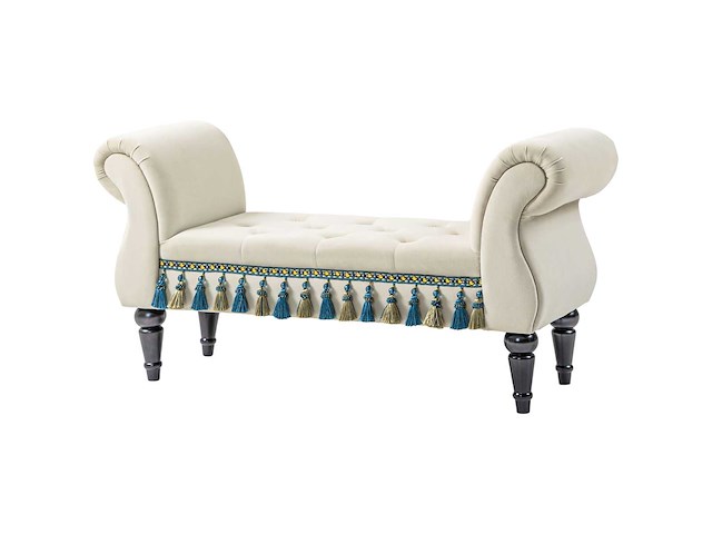 Gestoffeerde bank, bank, vintage design, tot 150 kg - afbeelding 3 van  7