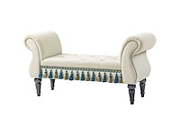 Gestoffeerde bank, bank, vintage design, tot 150 kg - afbeelding 3 van  7