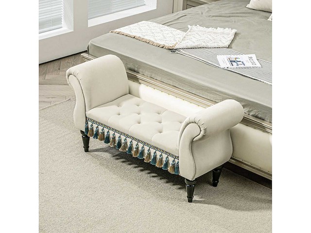 Gestoffeerde bank, bank, vintage design, tot 150 kg - afbeelding 6 van  7