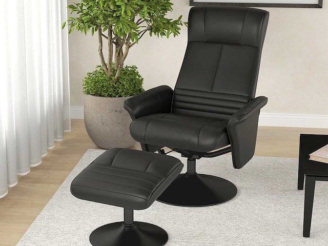 Gestoffeerde fauteuil, accentstoel met voetensteun - afbeelding 1 van  6