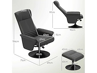 Gestoffeerde fauteuil, accentstoel met voetensteun - afbeelding 4 van  6