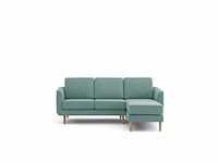Getextureerde linker hoekbank - eucalyptus stof - afbeelding 4 van  6