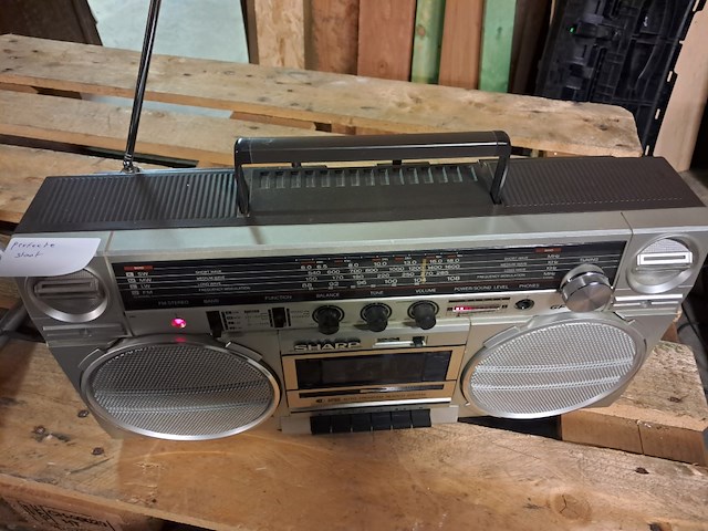 Gettoblaster radio-cassette sharp perfecte staat - afbeelding 5 van  5