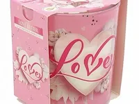 Geurkaarsen love 120gr 7*8cm 6 stuks