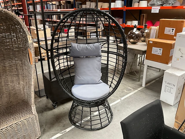 Gevlochten ei-stoel + 2x zetel - afbeelding 4 van  11