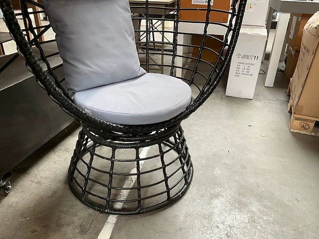 Gevlochten ei-stoel + 2x zetel - afbeelding 5 van  11