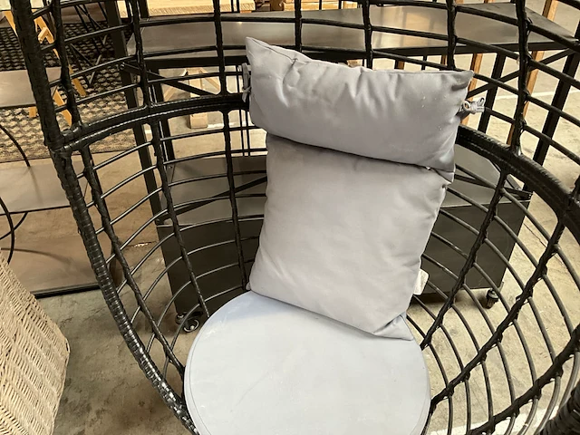 Gevlochten ei-stoel + 2x zetel - afbeelding 6 van  11