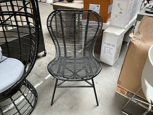 Gevlochten ei-stoel + 2x zetel - afbeelding 10 van  11